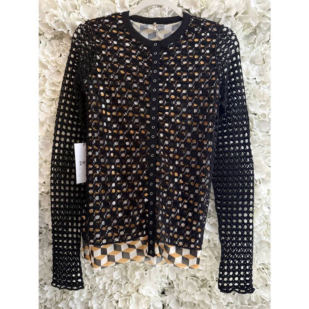 NEW PETE women's crochet cardigan in brown